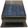 The top of a black Remington Solar attic fan.