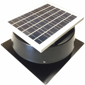 10-Watt Black Solar Powered Roof Mount Exhaust Fan