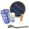 A solar pool ionizer and its accessories.