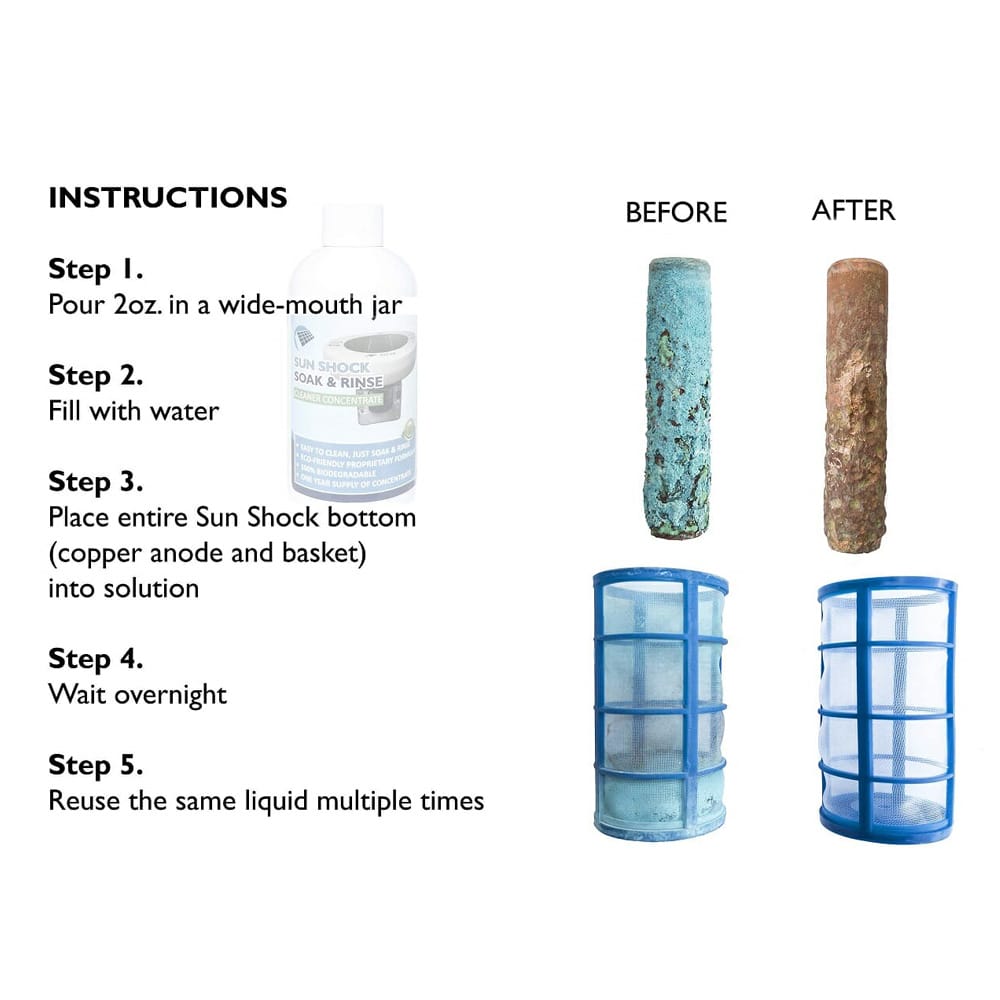 Chlorine-Free Sun Shock WITH Anode/Basket/Coil Cleaning Kit - Image 6