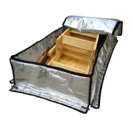 An open Remington Solar Thermoclimb and attic ladder.