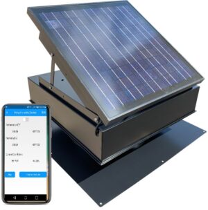 The 40-Watt Wi-Fi Black Roof Mount Solar Attic Fan – Remington Solar