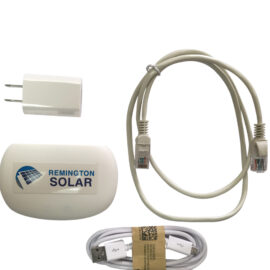 A white thermostat / Humidistat for Remington Solar attic fans.